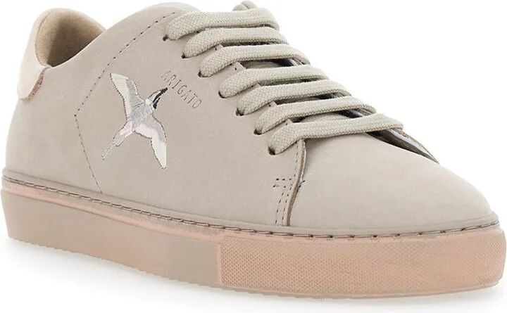 'Clean 90' Grey Low Top Sneakers With Logo Embroidery On The Side In Leather Woman - Image 2