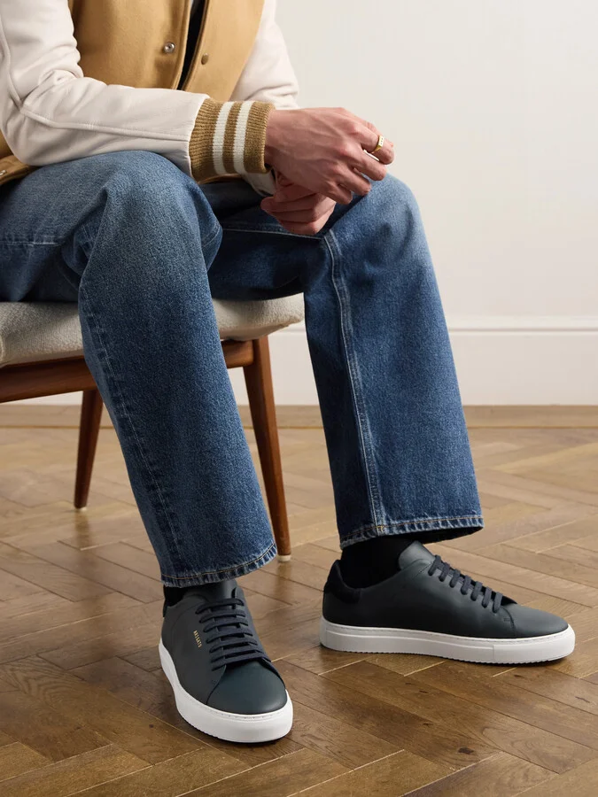 Clean 90 Suede-Trimmed Leather Sneakers - Image 2