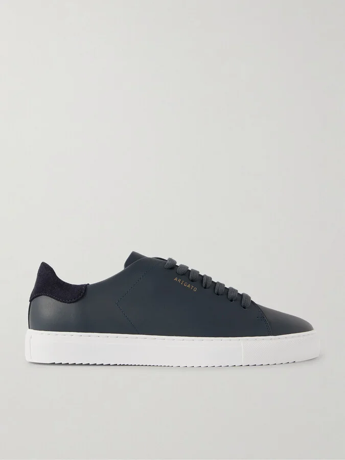 Clean 90 Suede-Trimmed Leather Sneakers