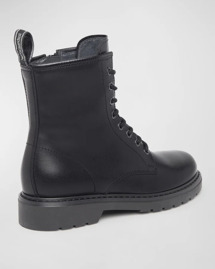 Clean Calfskin Combat Booties - Image 2