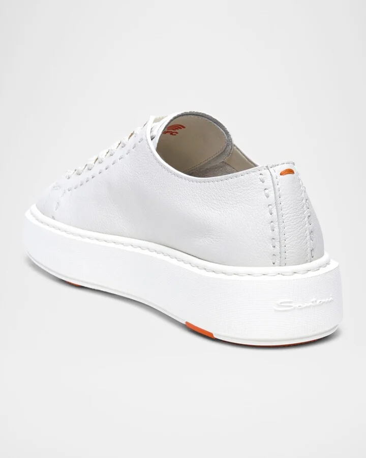 Clean Low-Top Leather Sneakers - Image 2