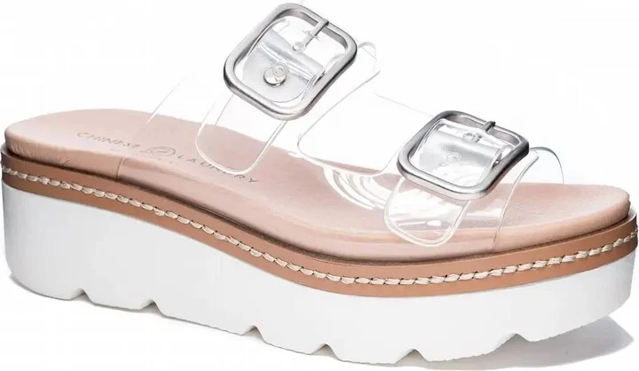 Clear Platform Vinyl Sandals