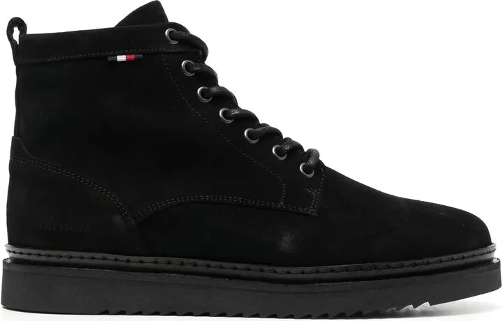 Cleated suede boots