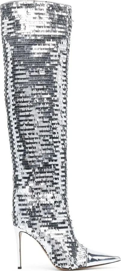 Clem sequinned knee-high boots