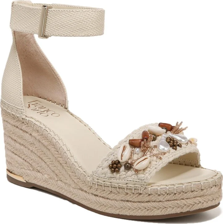 Clemens Shell Womens Woven Ankle Strap Espadrilles