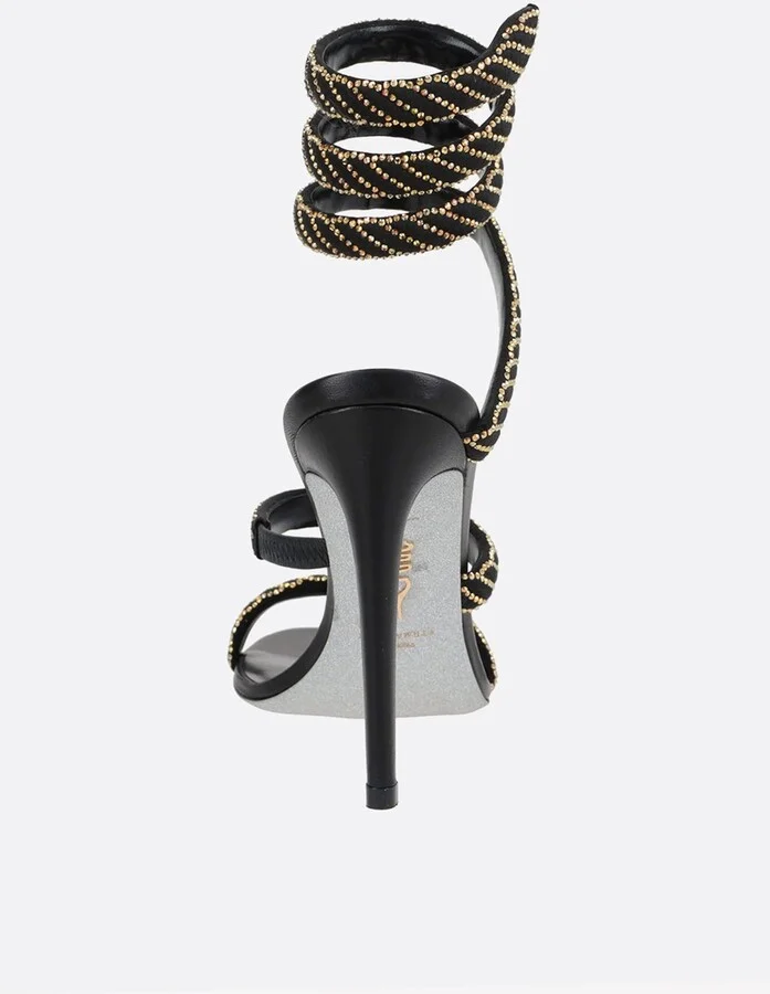 Cleo 105 Crystal-Embellished Satin Sandals - Image 2