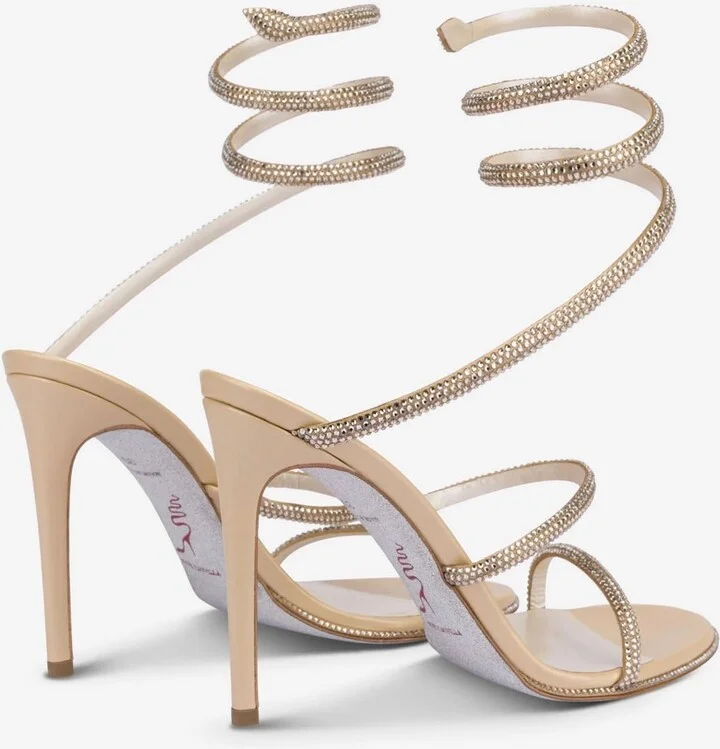 Cleo 105 Wraparound Satin Sandals - Image 2