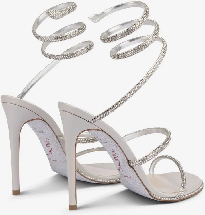 Cleo 105 Wraparound Satin Sandals - Image 2