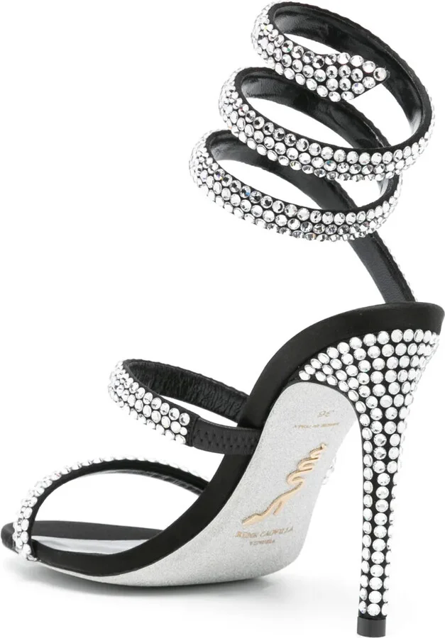 Cleo 105mm rhinestone-embellished sandals - Image 3