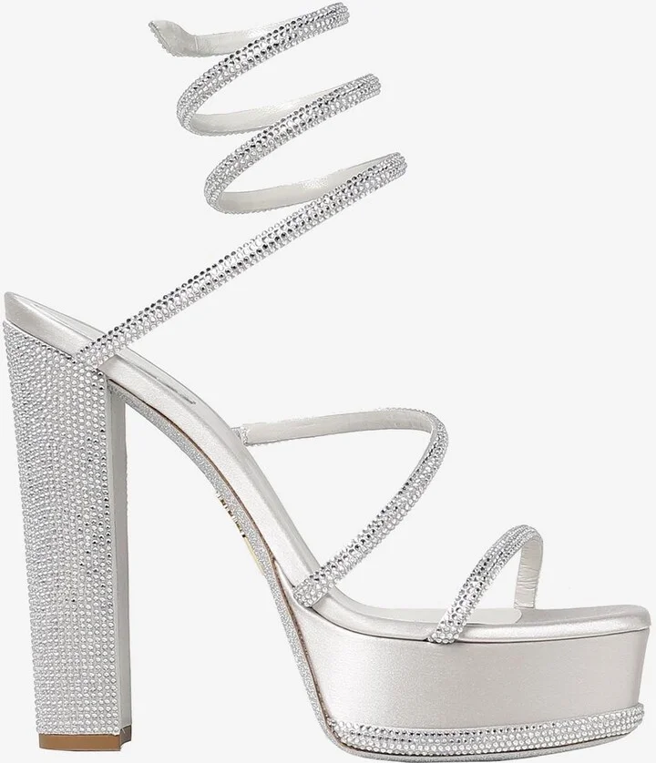 Cleo 130 Crystal-Embellished Platform Sandals