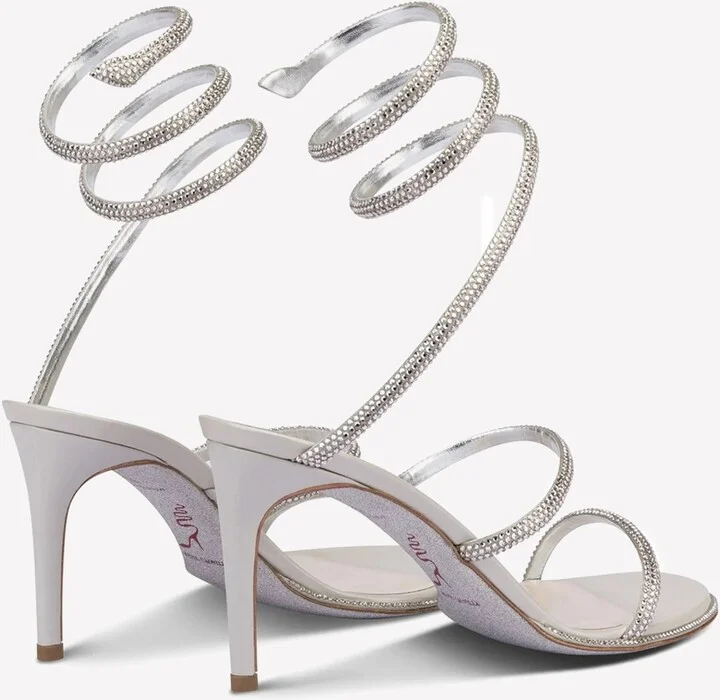 Cleo 80 Crystal-Embellished Wraparound Sandals - Image 2