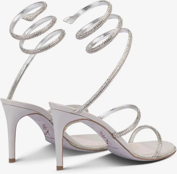 Cleo 80 Crystal-Embellished Wraparound Sandals - Image 2