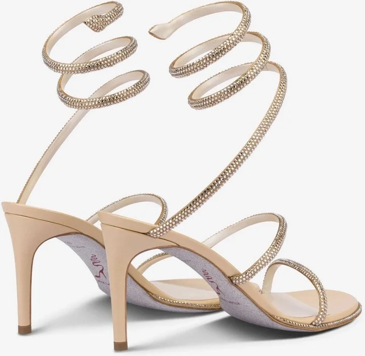 Cleo 80 Crystal-Embellished Wraparound Sandals - Image 2