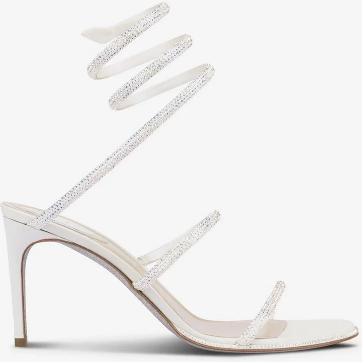Cleo 80 Wraparound Satin Sandals