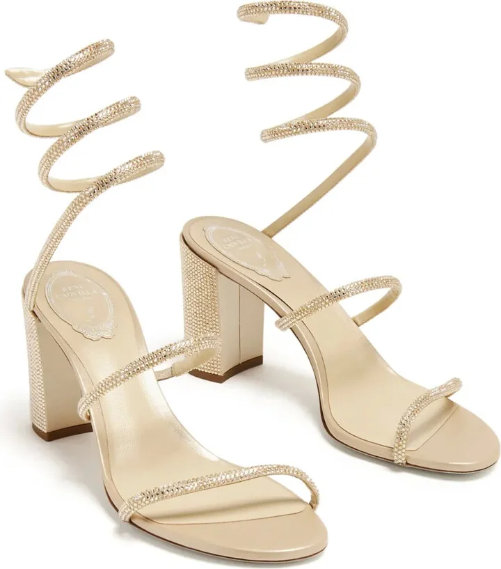 Cleo 80mm crystal-embellished sandals - Image 4