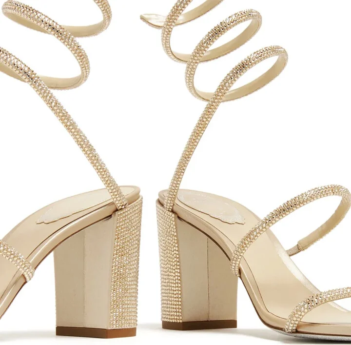 Cleo 80mm crystal-embellished sandals - Image 5