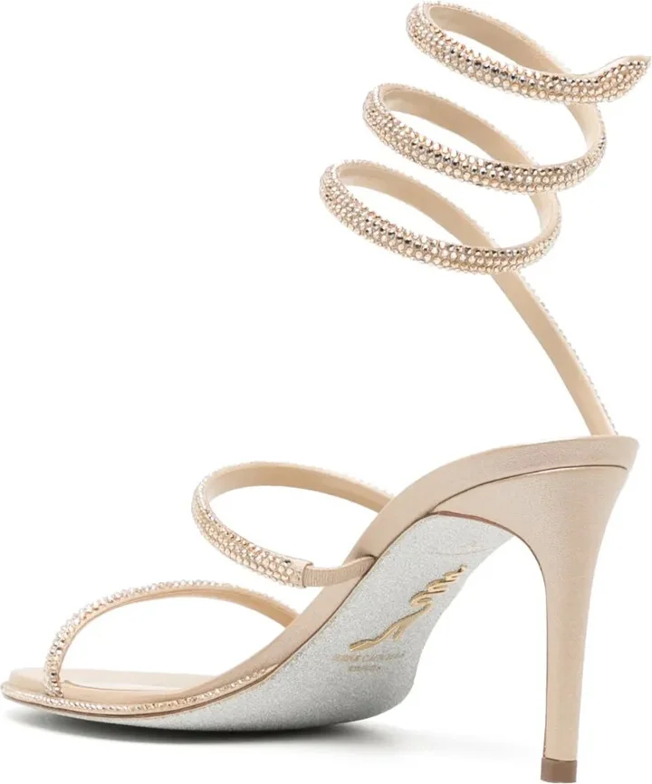Cleo 80mm rhinestone-embellished sandals - Image 3