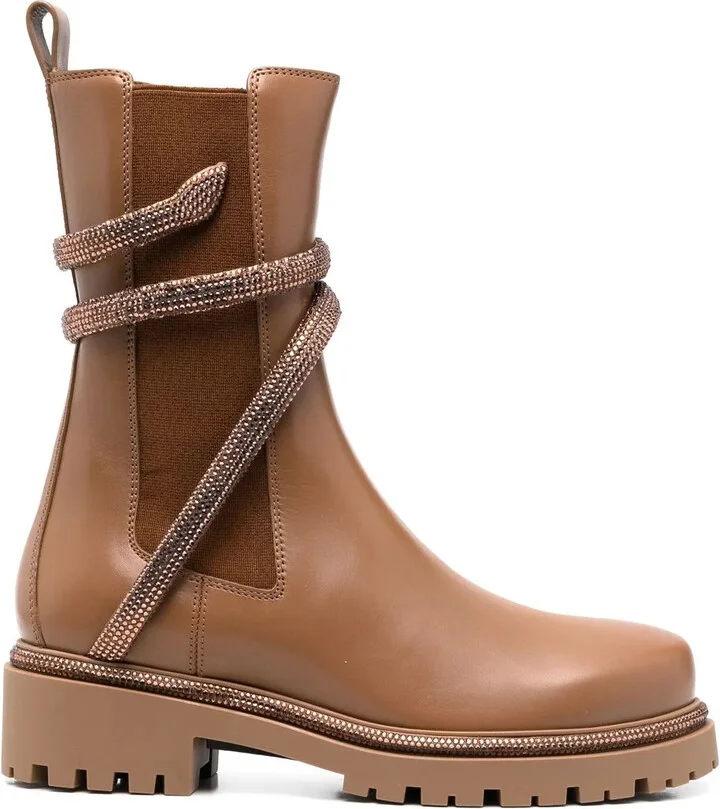 Cleo crystal-embellished Chelsea boots