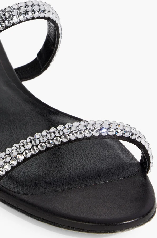Cleo crystal-embellished leather sandals - Image 4