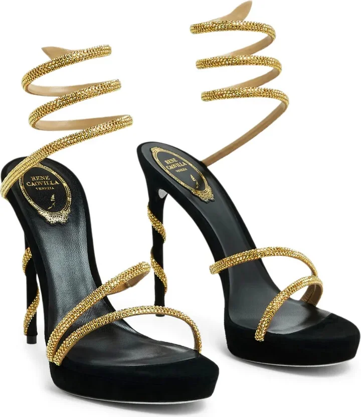 Cleo crystal-embellished sandals - Image 4