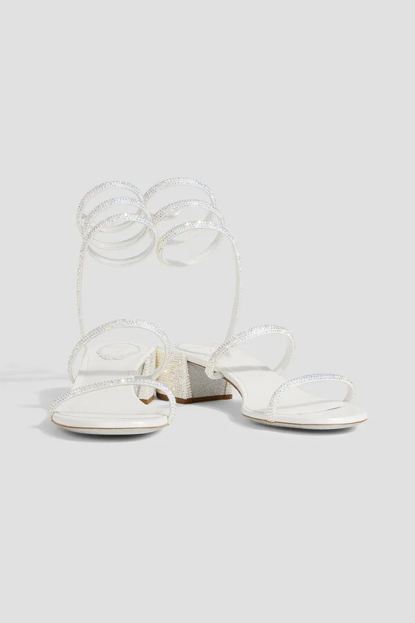 Cleo crystal-embellished satin sandals - Image 2