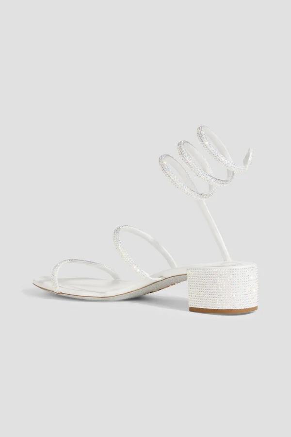 Cleo crystal-embellished satin sandals - Image 3