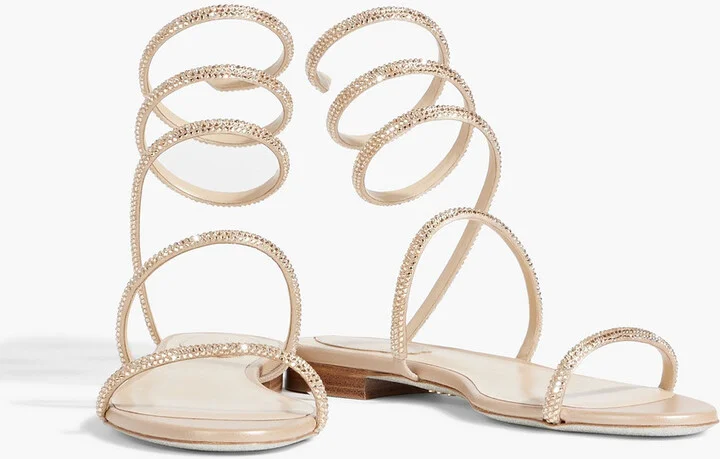 Cleo crystal-embellished satin sandals - Image 2