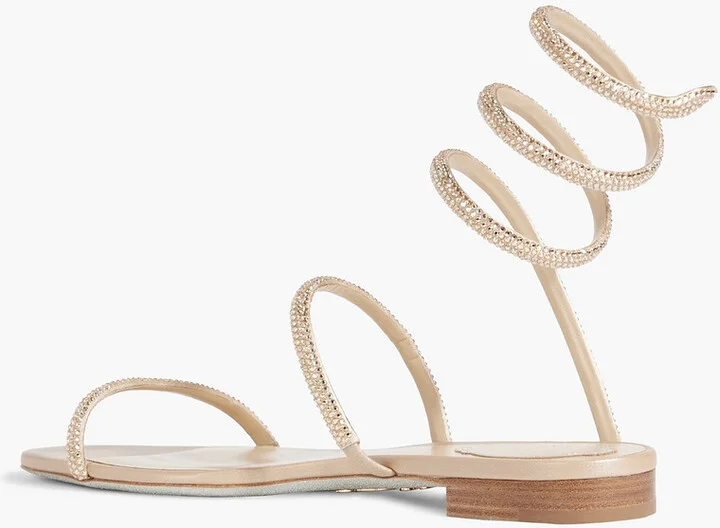 Cleo crystal-embellished satin sandals - Image 3