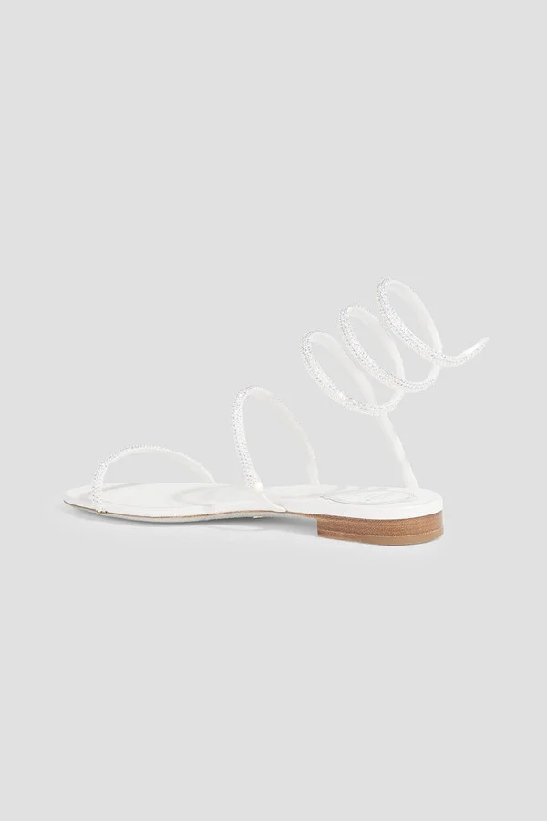 Cleo crystal-embellished satin sandals - Image 6