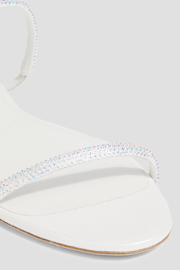 Cleo crystal-embellished satin sandals - Image 7