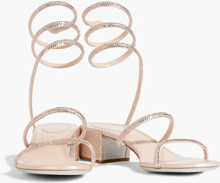Cleo crystal-embellished satin sandals - Image 2