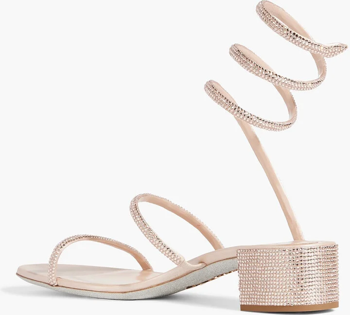 Cleo crystal-embellished satin sandals - Image 3