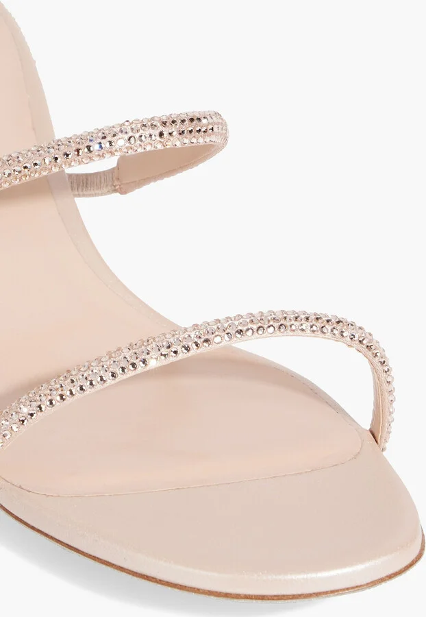Cleo crystal-embellished satin sandals - Image 4