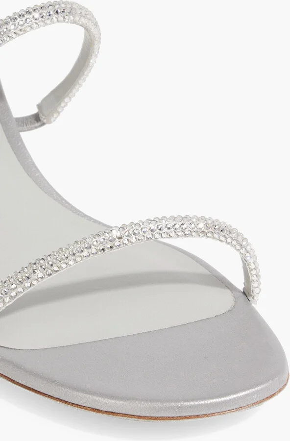 Cleo crystal-embellished satin sandals - Image 7