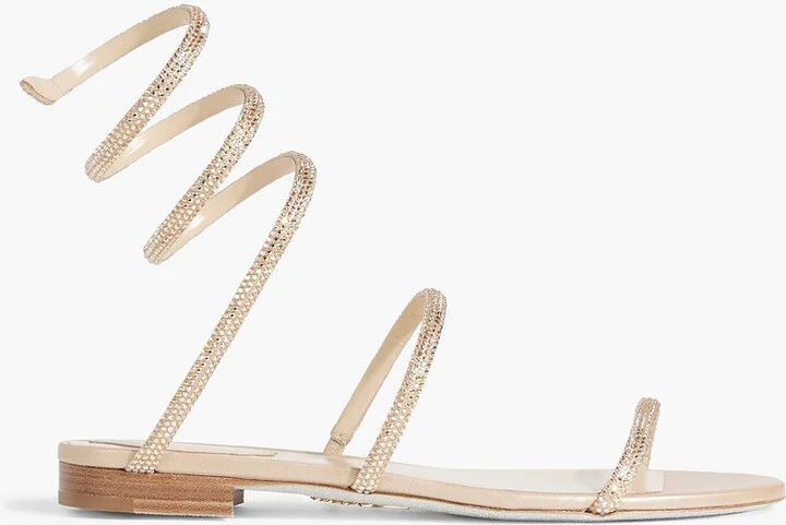 Cleo crystal-embellished satin sandals