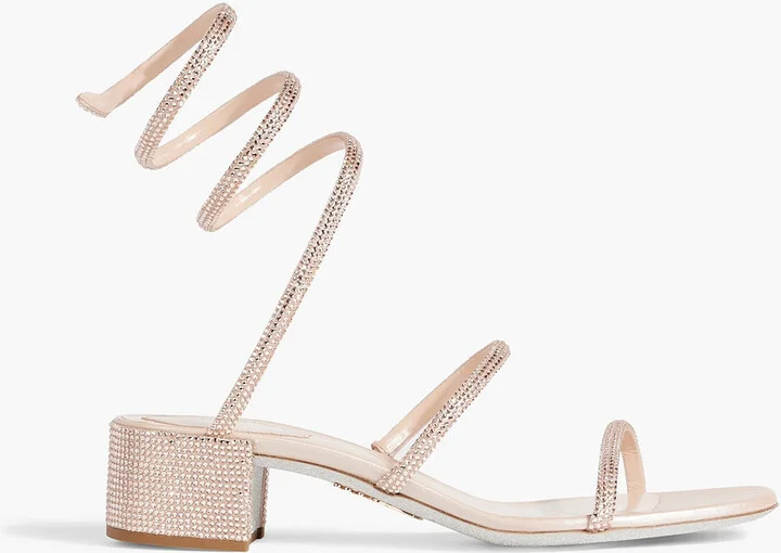 Cleo crystal-embellished satin sandals