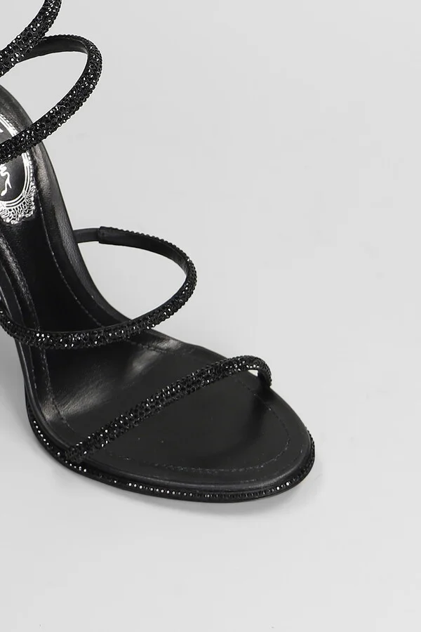 Cleo Sandals In Black Leather - Image 5