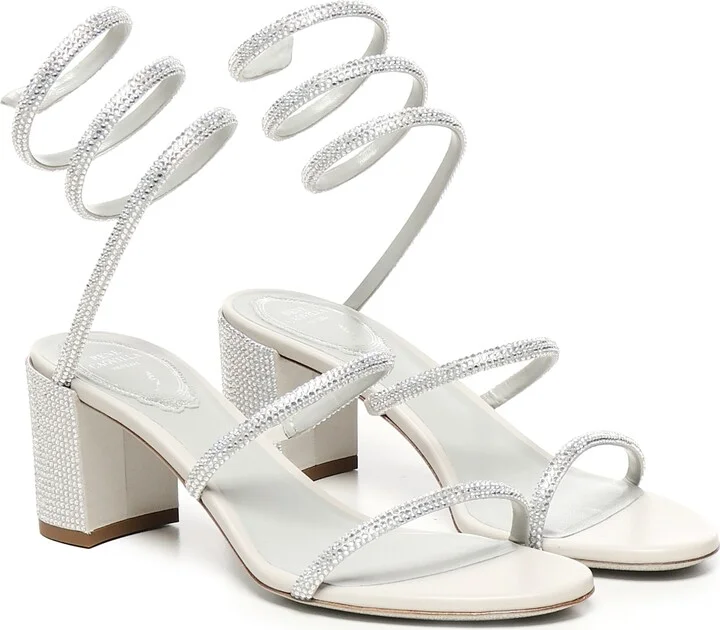 Cleo Satin Sandals With Crystals - Image 2