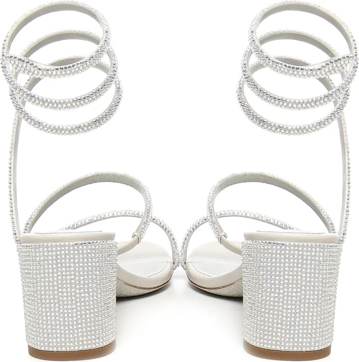 Cleo Satin Sandals With Crystals - Image 3
