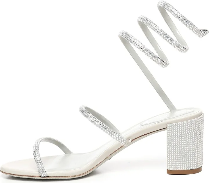 Cleo Satin Sandals With Crystals - Image 4