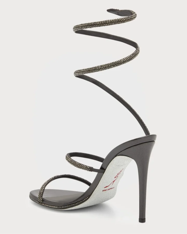 Cleo Snake Strass Stiletto Sandals - Image 8