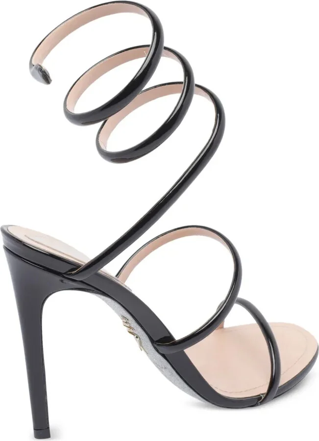Cleo spiral-wrap patent-leather sandals - Image 3
