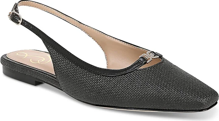 Cleo Womens Ankle Strap Square Toe Slingbacks