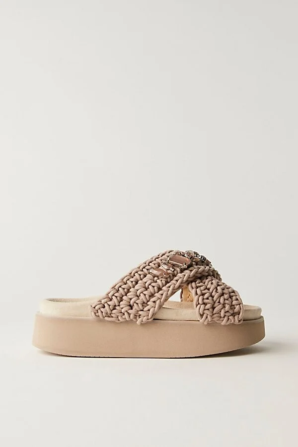 Cleo Woven Platform Sandals - Image 3