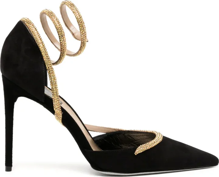 Cleo wraparound leather pumps