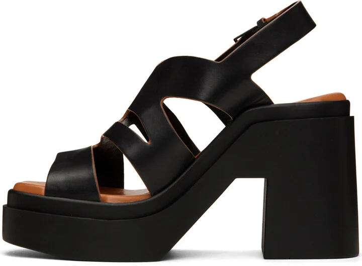 Clergerie Black Nateo Heeled Sandals - Image 3