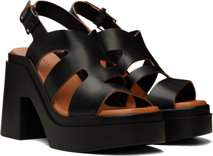 Clergerie Black Nateo Heeled Sandals - Image 4