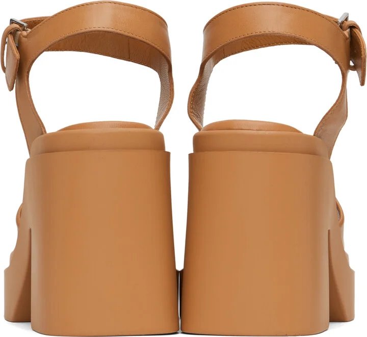 Clergerie Tan Nelio Heeled Sandals - Image 2