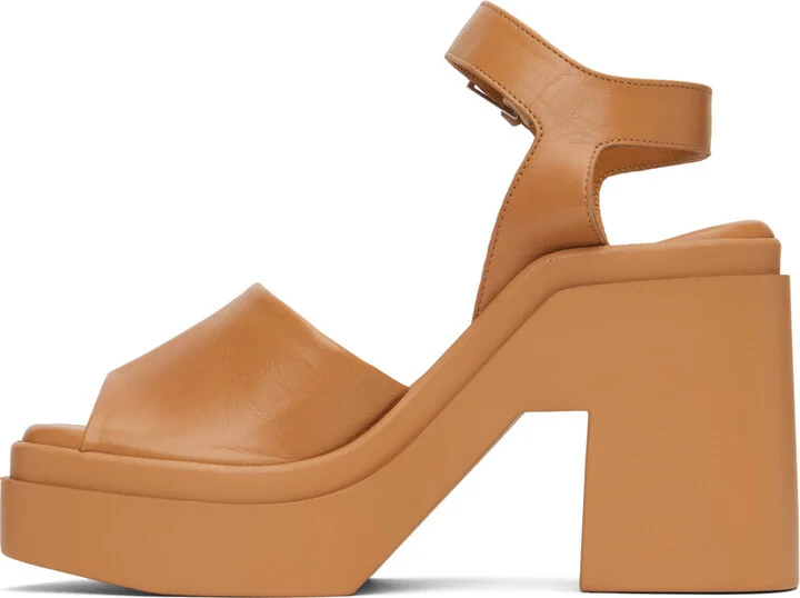 Clergerie Tan Nelio Heeled Sandals - Image 3