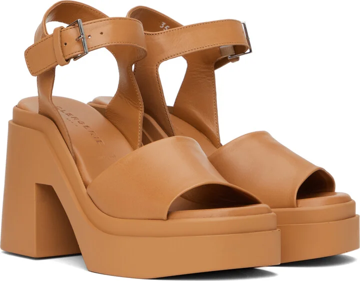 Clergerie Tan Nelio Heeled Sandals - Image 4
